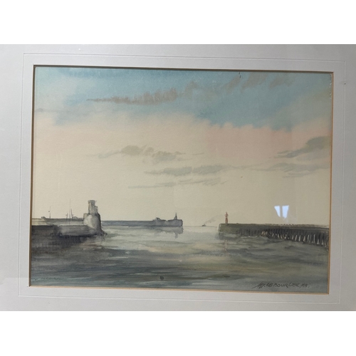 10 - Two original watercolours by Michel Le Bourlier 20th century