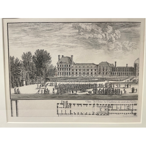 13 - A pair of Framed Etchings of Palace & Grounds 70cm x 59cm
issued by Musee Du Louvre Chalgographie