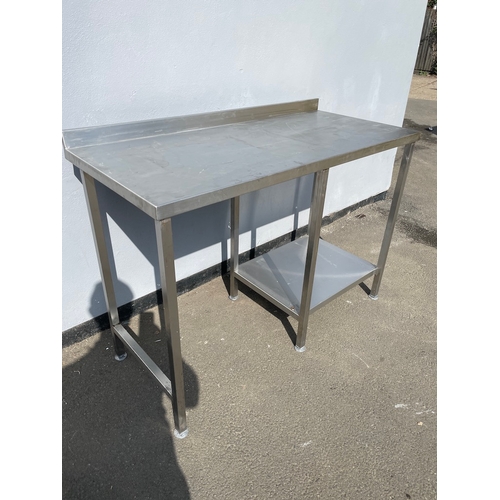 329 - Stainless Steel Commercial Catering Table 60cm x 130cm x 89cm