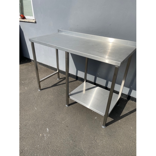 329 - Stainless Steel Commercial Catering Table 60cm x 130cm x 89cm