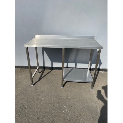 329 - Stainless Steel Commercial Catering Table 60cm x 130cm x 89cm