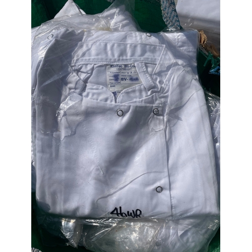 350 - Job Lot of New old stock Medical / Bio Coats various sizes, some may have logo on, majority are blan... 