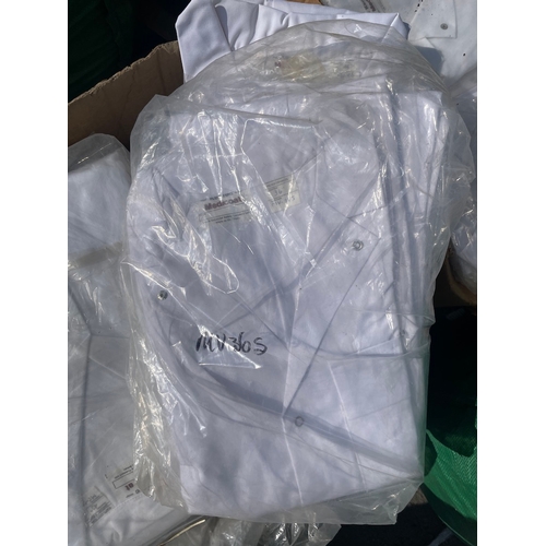 350 - Job Lot of New old stock Medical / Bio Coats various sizes, some may have logo on, majority are blan... 