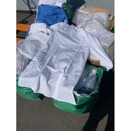 350 - Job Lot of New old stock Medical / Bio Coats various sizes, some may have logo on, majority are blan... 