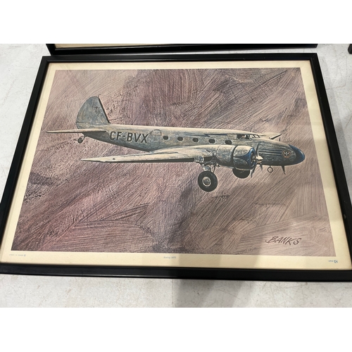 1 - 4 Framed CPAir Prints of Airplanes by Banks