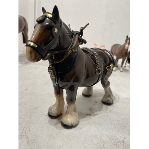 56 - Collection of Beswick Horses + others A/F