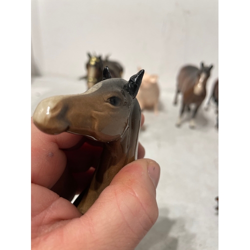 56 - Collection of Beswick Horses + others A/F