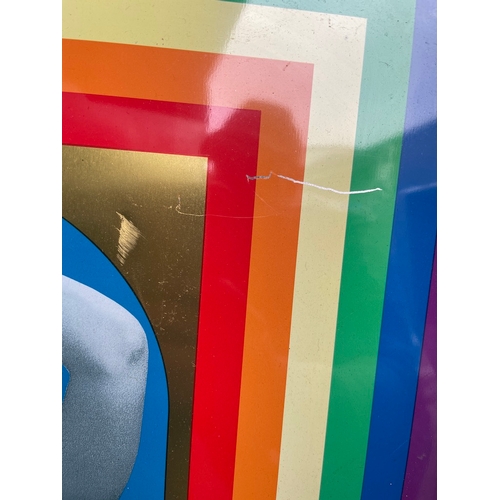 40 - Signed Limited Edition Metal Print Bobbie Rainbow hand signed by Peter Blake 1857/2000 
Has scratch ... 