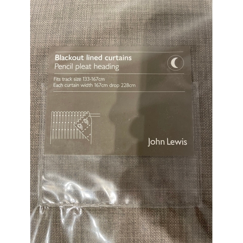 368 - New John Lewis Blackout Lined Curtains