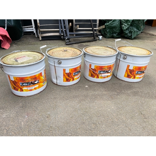 333 - 4 x 20kg Tins of New Thermoguard Fire & Protective Paints Thermocoat W Steel Paints