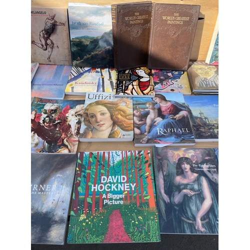 44 - Collection of good quality Art / Artist Reference books inc David Hockney, Uffizi, Turner etc