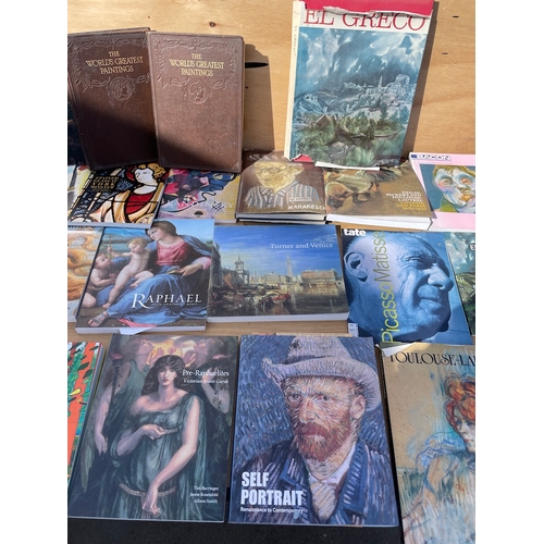 44 - Collection of good quality Art / Artist Reference books inc David Hockney, Uffizi, Turner etc