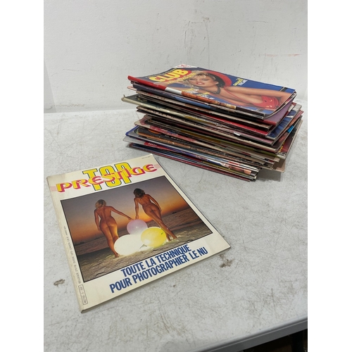 113 - Collection of vintage Fiesta , Club International Glamour Magazines 1960's-1980's approx 40