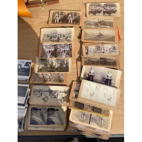 106 - Collection of Antique and Vintage stereoscopic Tours / Postcards includes American & International C... 