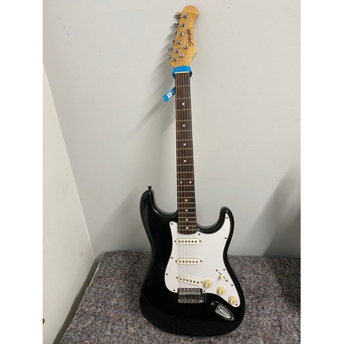 180 - Stagg Black and White Electric Guitar