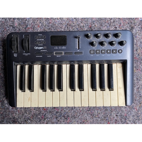 186 - M-Audio Oxygen 25 Midi Keyboard - Untested