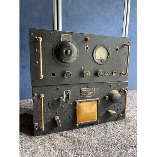 202 - Vintage US Army Transmitter Tuning Unit TU - 6 - B + Vintage Meter Tester - untested