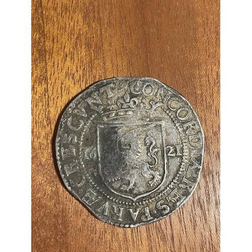 195 - 1621 Silver Hammered Coin 1 Daalder (5/2) Dutch Republic - 29 grams
