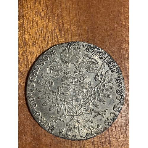 198 - 1780 Austrian 1 Thaler Maria Theresia Silver Coin - 28 grams