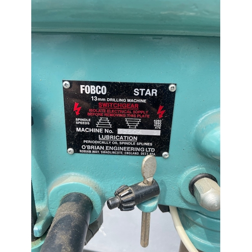 215 - Vintage Fobco Star 13mm Pillar Drilling machine with Stand / Guard / Chuck - in very good working or... 