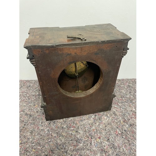 188 - 19th Century French Oak Carved Mantle Clock A/F