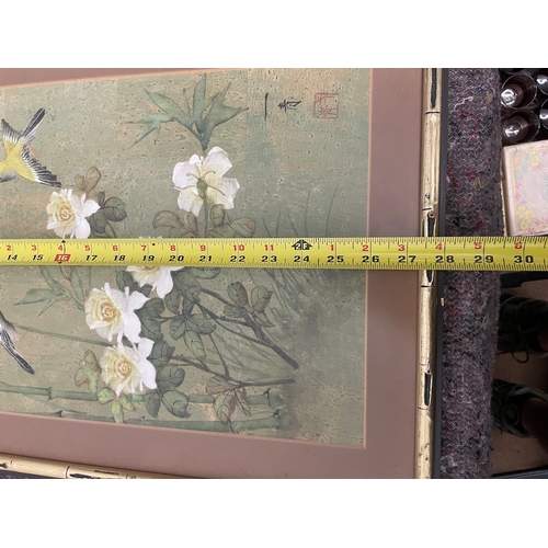 3 - Two Vintage Original Chinese Paintings on Cork - Signed 
28