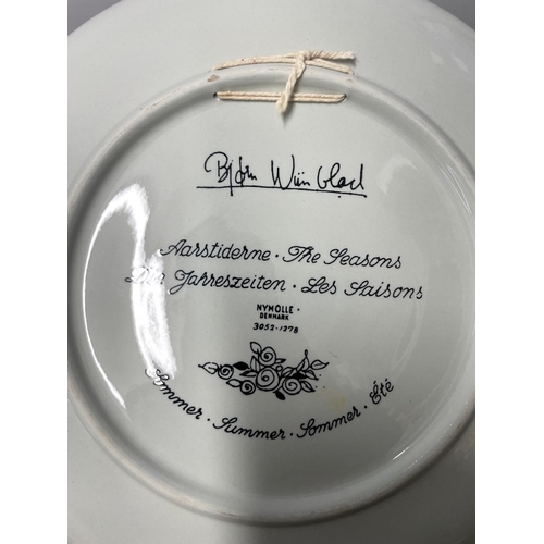 58 - Collection of various sundry collectables inc decorative chargers , vintage footstool + others