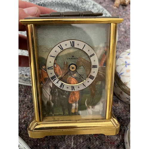 58 - Collection of various sundry collectables inc decorative chargers , vintage footstool + others