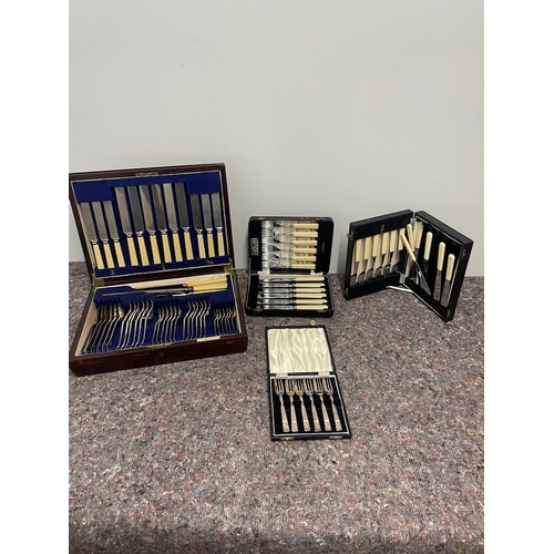 209 - Collection of Vintage Cased Silver Plated Cutlery Sets