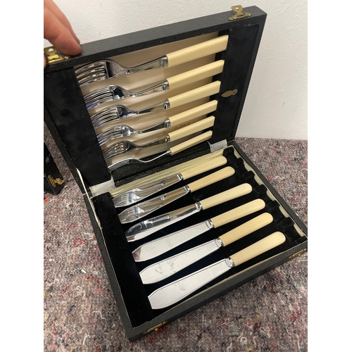 209 - Collection of Vintage Cased Silver Plated Cutlery Sets