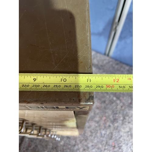 217 - Vintage Metal Bisley Cabinet + Tools