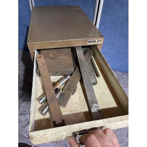 217 - Vintage Metal Bisley Cabinet + Tools