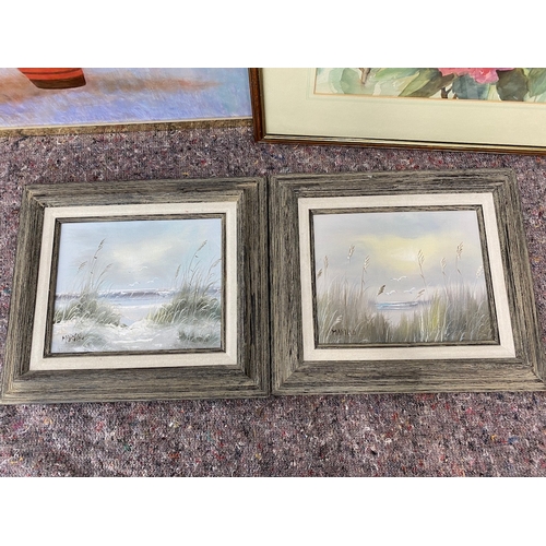 19 - Framed Original artworks Still Life / landscapes by various artists G Peters / Joan Phillips / Maril... 