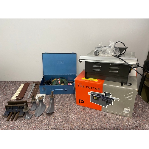 219 - Collection of Tools + Tile Cutter