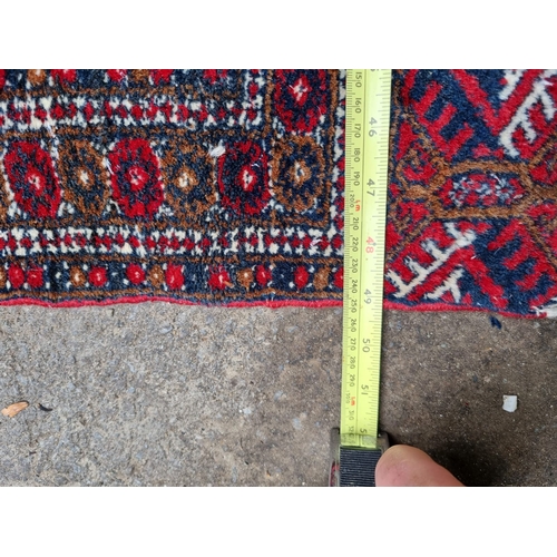 214 - Two Vintage Rugs Cream + Red A/F