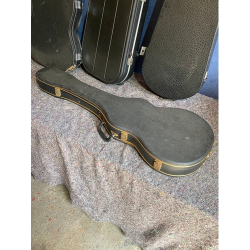 177D - 4 Vintage guitar travel hard cases including Hiscox - A/F