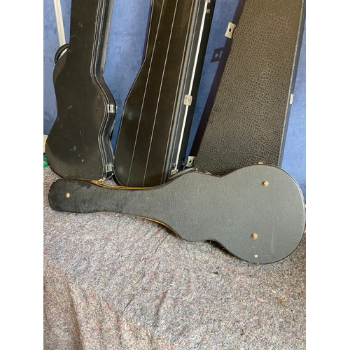177D - 4 Vintage guitar travel hard cases including Hiscox - A/F