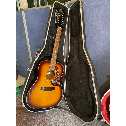 177A - Two vintage acoustic guitars with hard cases