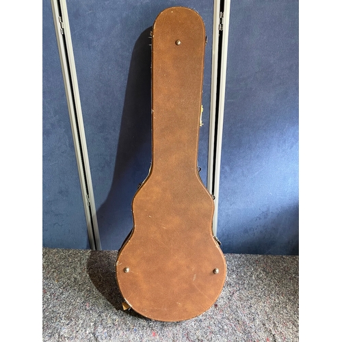177B - Two vintage Gibson Les Paul Guitar Shroud Brown Travel Cases