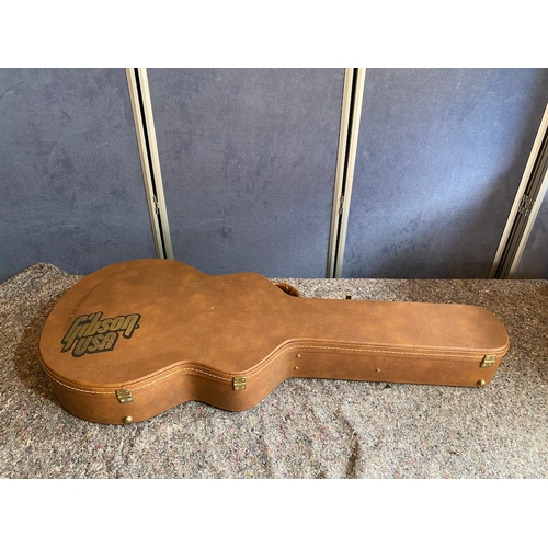 177B - Two vintage Gibson Les Paul Guitar Shroud Brown Travel Cases