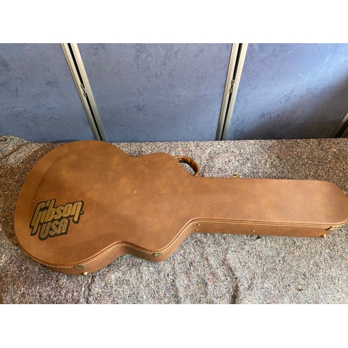177B - Two vintage Gibson Les Paul Guitar Shroud Brown Travel Cases