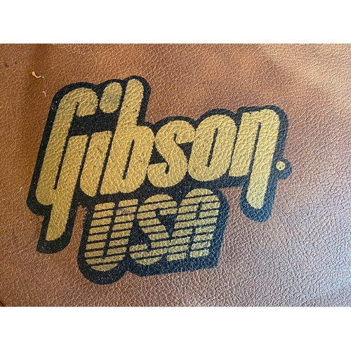177B - Two vintage Gibson Les Paul Guitar Shroud Brown Travel Cases