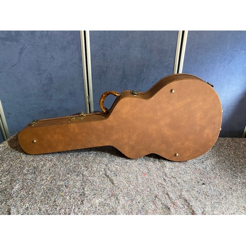 177B - Two vintage Gibson Les Paul Guitar Shroud Brown Travel Cases