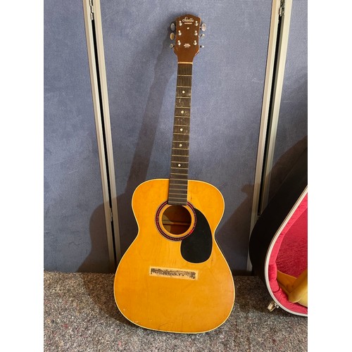 177A - Two vintage acoustic guitars with hard cases