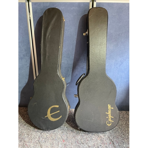 177e - Two Vintage Epiphone Guitar Travel Cases / Shrouds