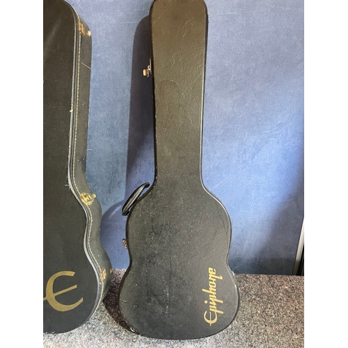177e - Two Vintage Epiphone Guitar Travel Cases / Shrouds