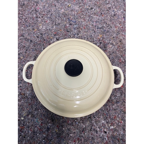 29 - Le Creuset 26cm Buffet Casserole Dish Cream Cast Iron