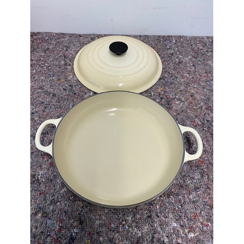 29 - Le Creuset 26cm Buffet Casserole Dish Cream Cast Iron