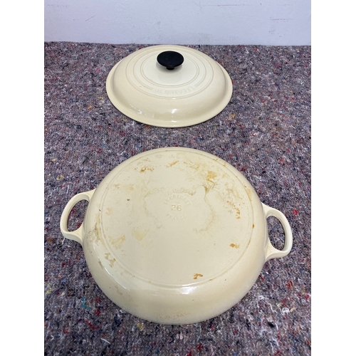 29 - Le Creuset 26cm Buffet Casserole Dish Cream Cast Iron