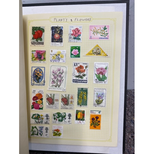 54 - Folder containing over 50/70 pages of  British & World Stamps of Plants & Flowers / Porcelain / Coll... 